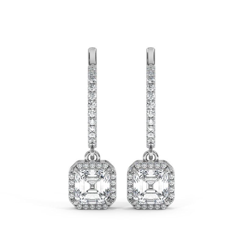 18K White Gold Helena Earrings