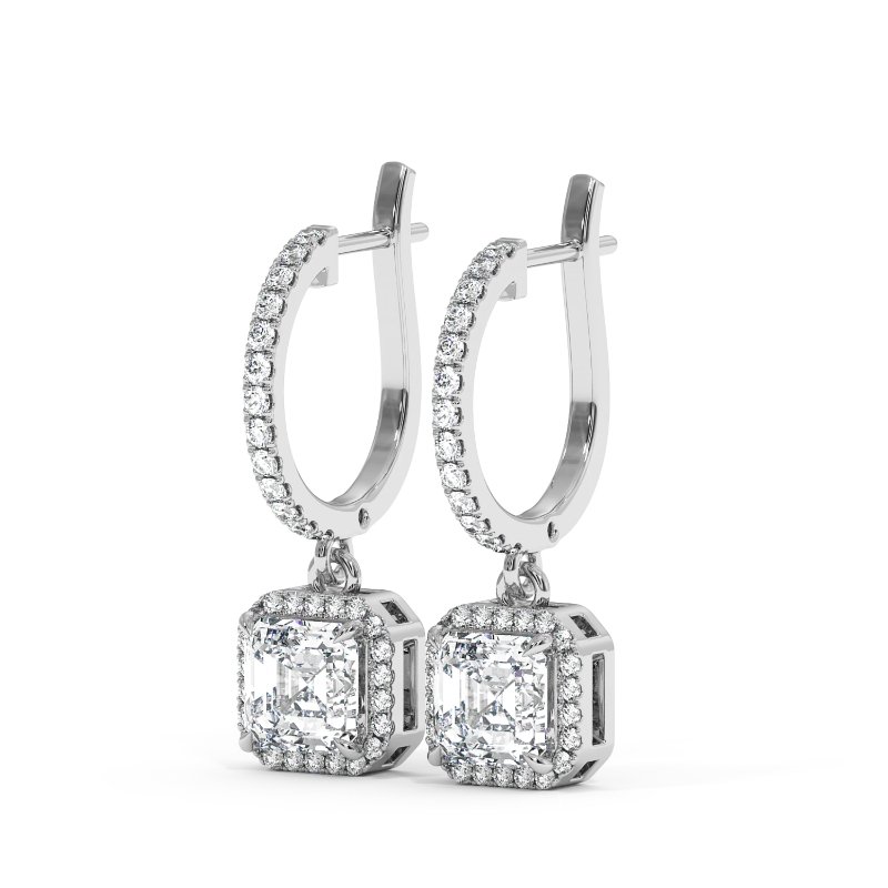 18K White Gold Helena Earrings