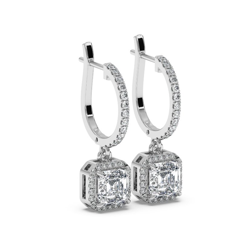 18K White Gold Helena Earrings