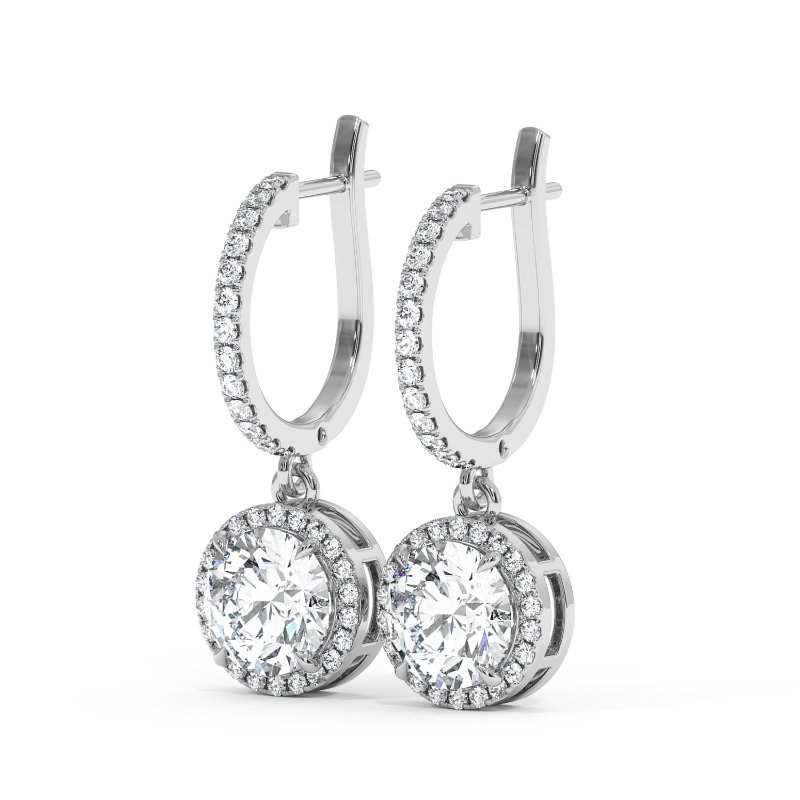 18K White Gold Helena Earrings