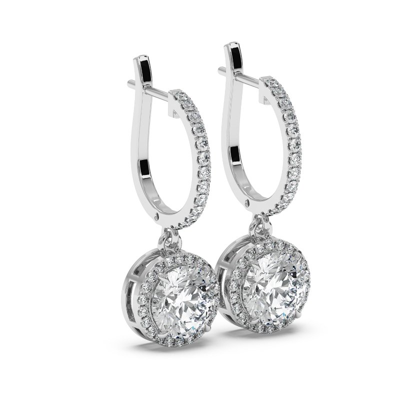 18K White Gold Helena Earrings