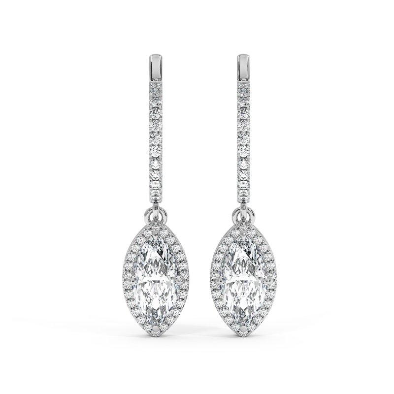 18K White Gold Helena Earrings