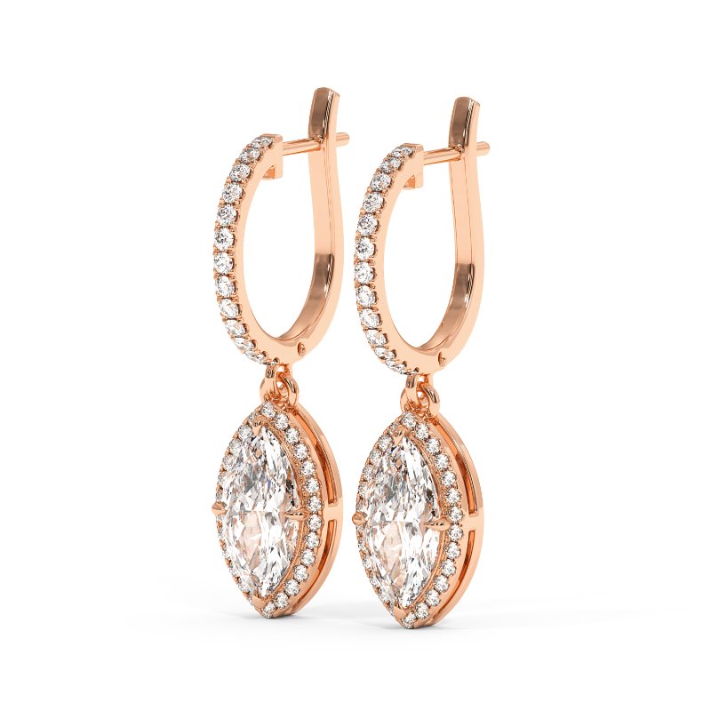 18K Rose Gold Helena Earrings