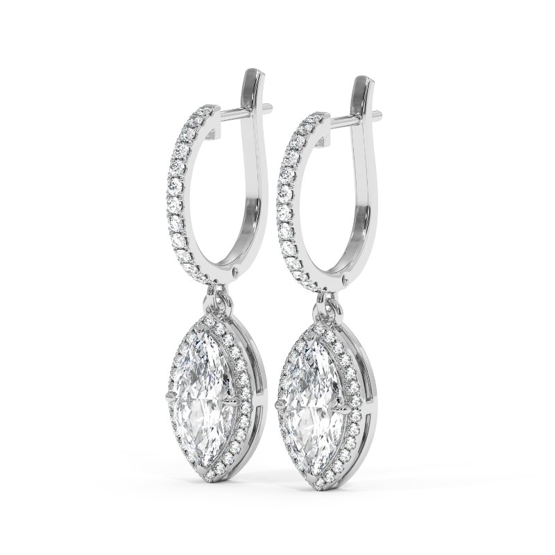 18K White Gold Helena Earrings