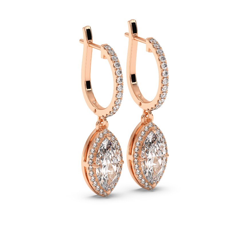 18K Rose Gold Helena Earrings