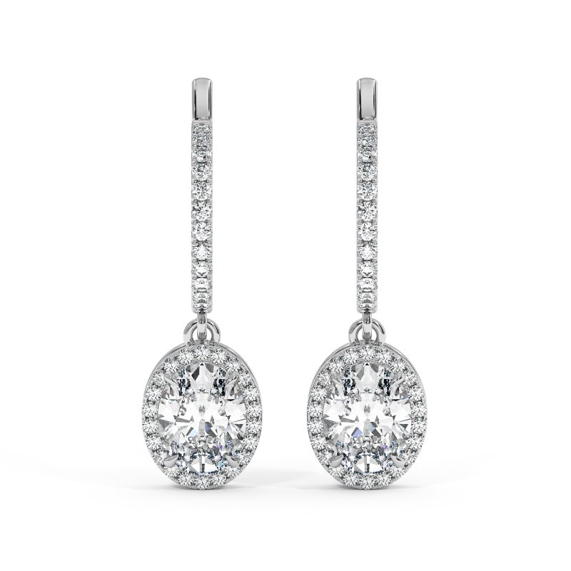 18K White Gold Helena Earrings