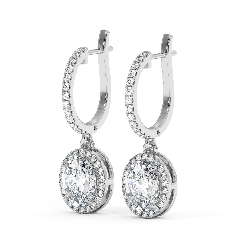 18K White Gold Helena Earrings