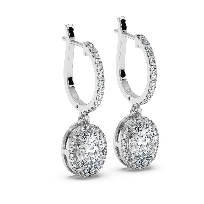 18K White Gold Helena Earrings