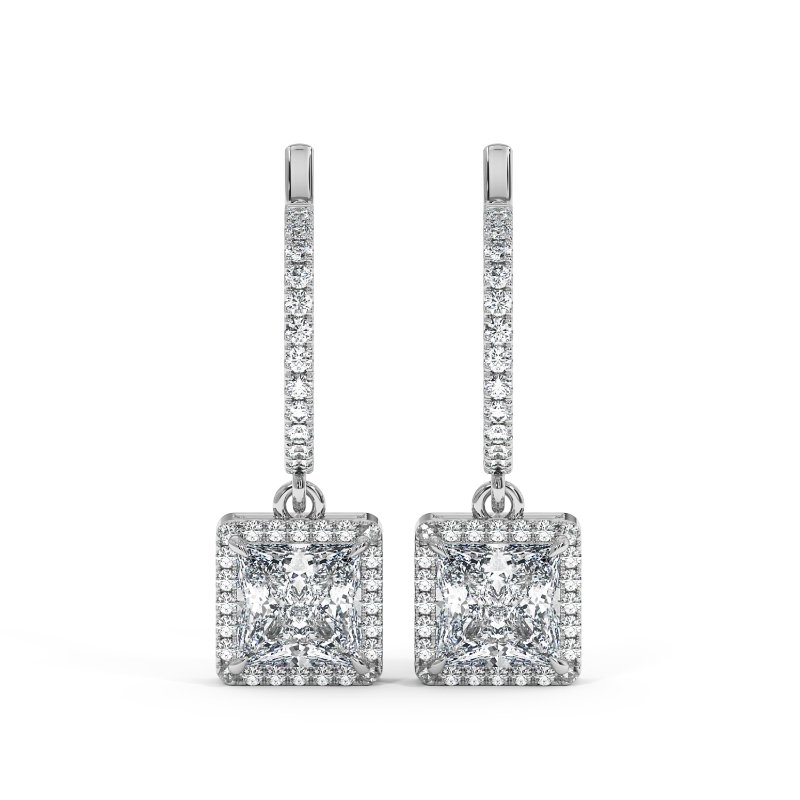 18K White Gold Helena Earrings