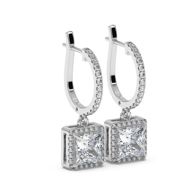 18K White Gold Helena Earrings