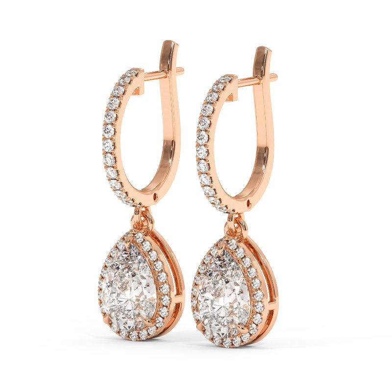 18K Rose Gold Helena Earrings