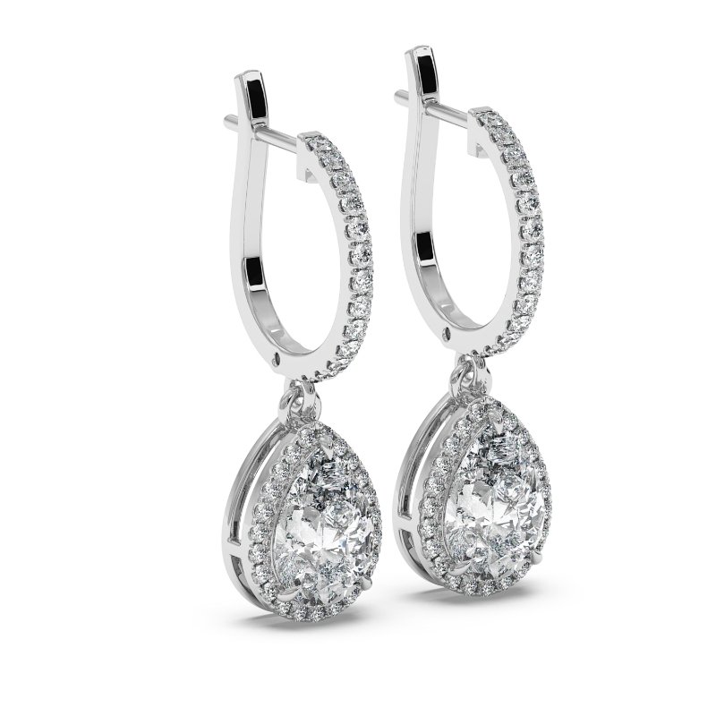 18K White Gold Helena Earrings