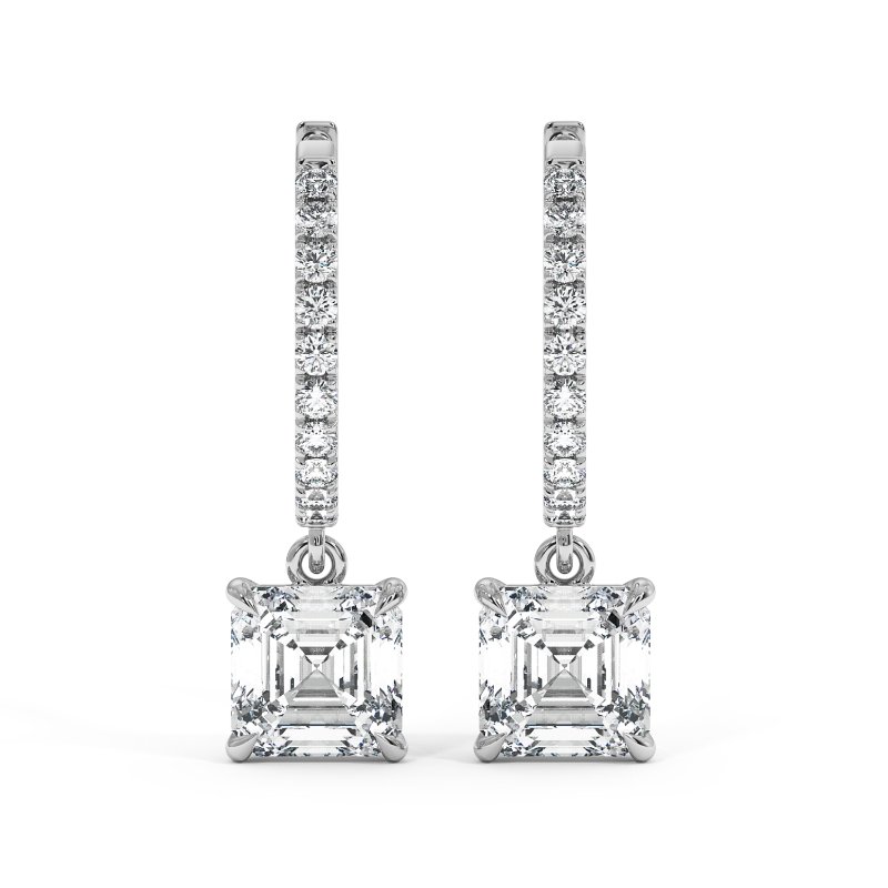 18K White Gold Jasmine Earrings