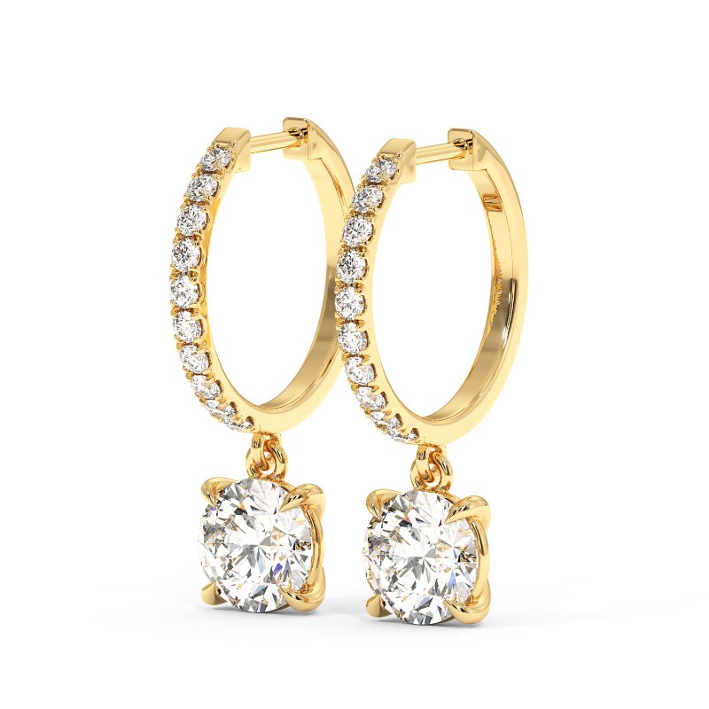 18K Yellow Gold Jasmine Earrings