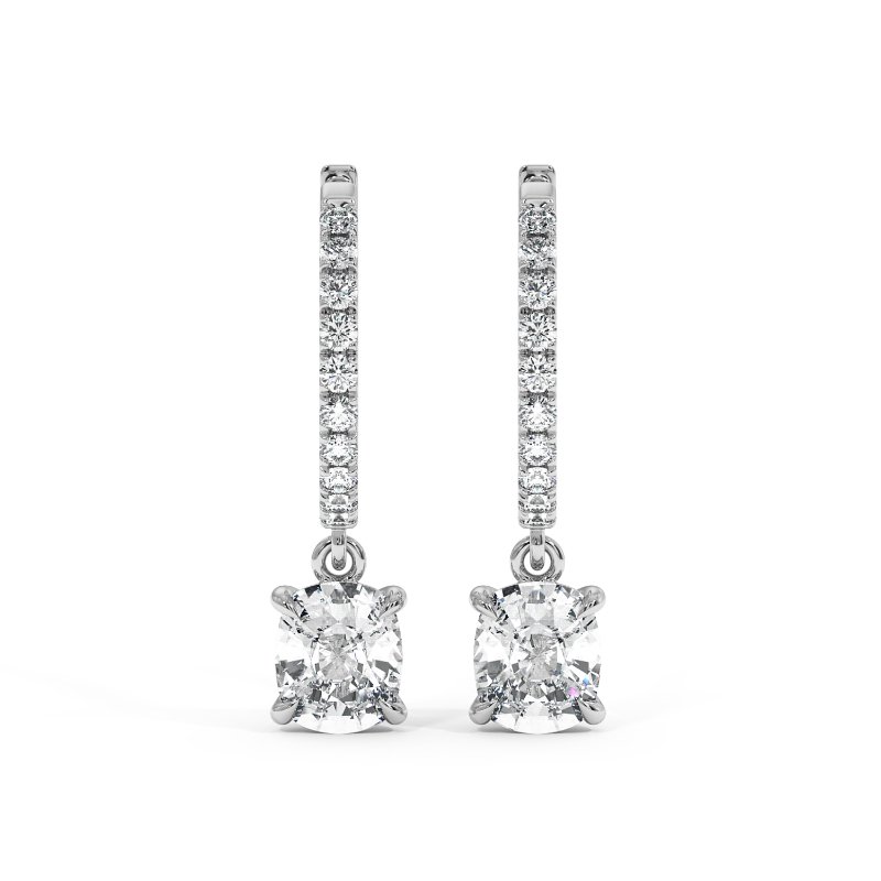 18K White Gold Jasmine Earrings