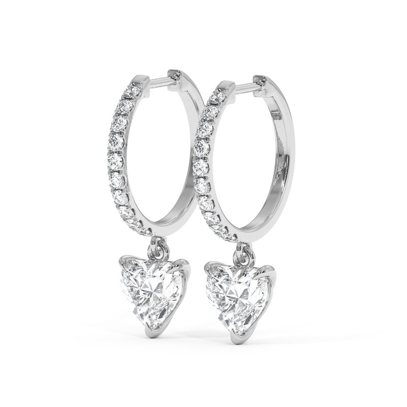 18K White Gold Jasmine Earrings