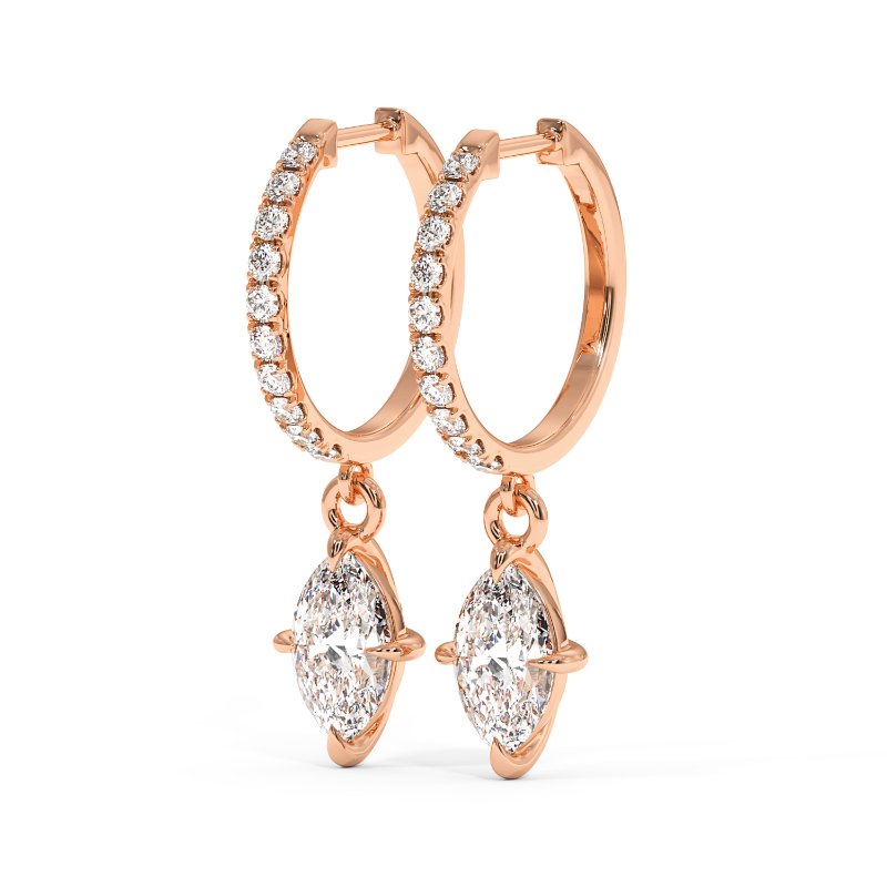 18K Rose Gold Jasmine Earrings