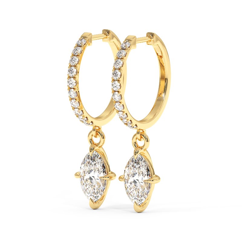 18K Yellow Gold Jasmine Earrings