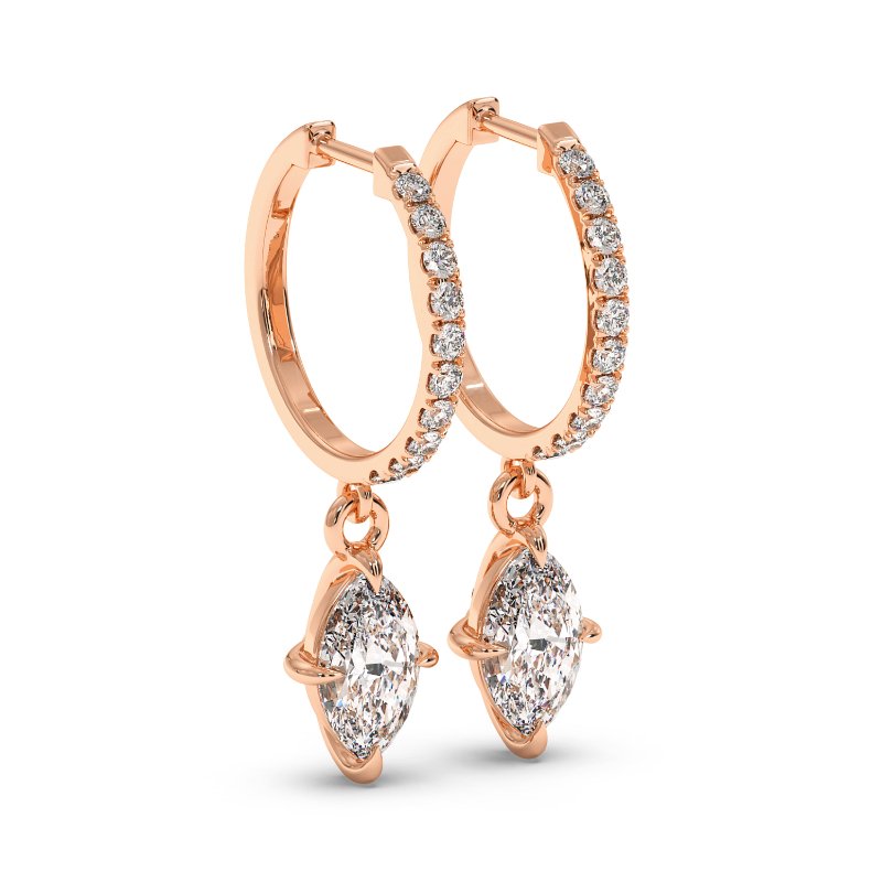 18K Rose Gold Jasmine Earrings