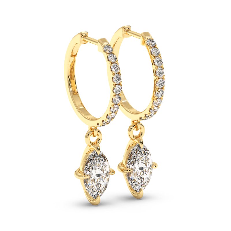 18K Yellow Gold Jasmine Earrings