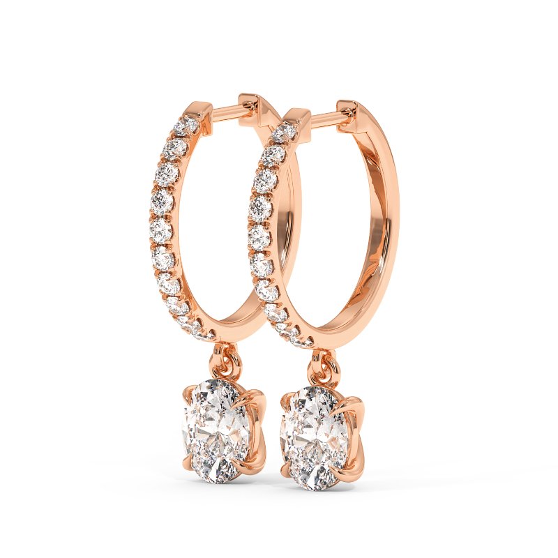 18K Rose Gold Jasmine Earrings