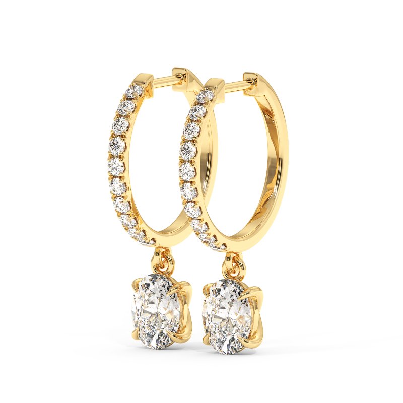 18K Yellow Gold Jasmine Earrings