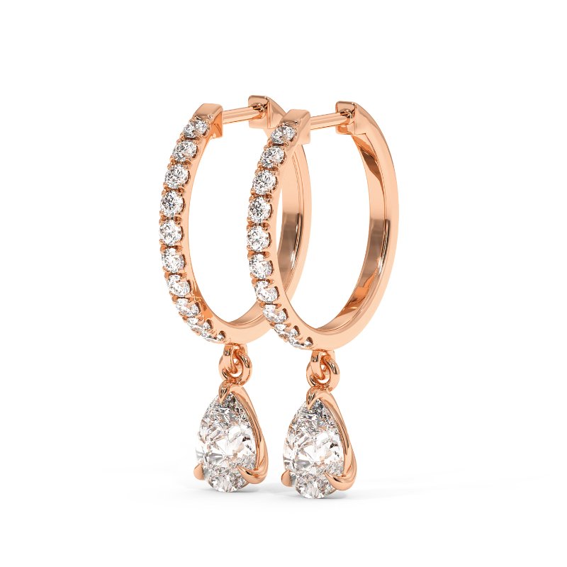 18K Rose Gold Jasmine Earrings