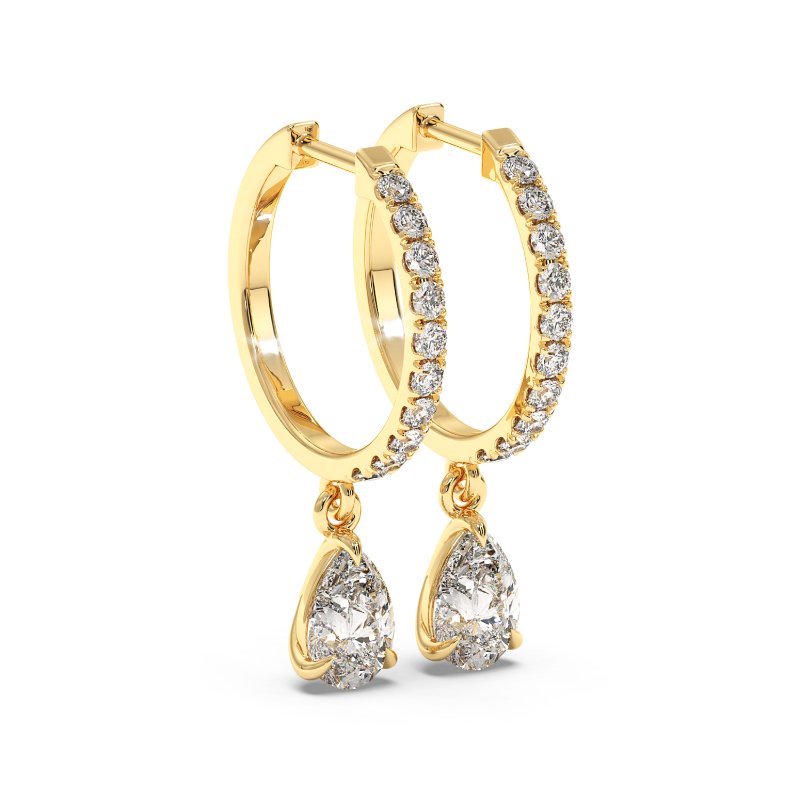 18K Yellow Gold Jasmine Earrings