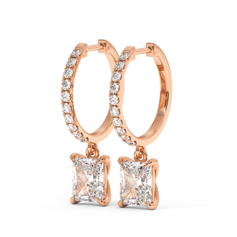 18K Rose Gold Jasmine Earrings