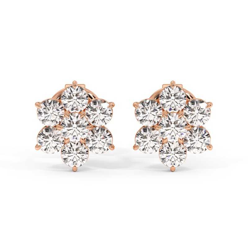 18K Rose Gold Saskia Earrings