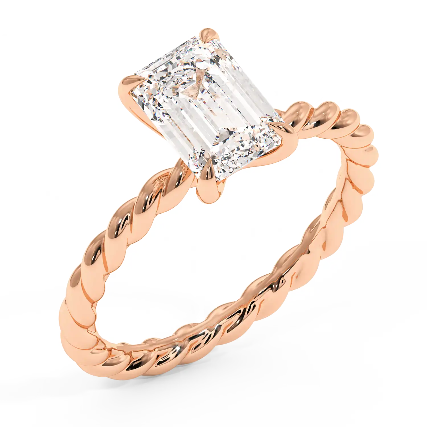 18K Rose Gold Noa Solitaire Engagement Ring