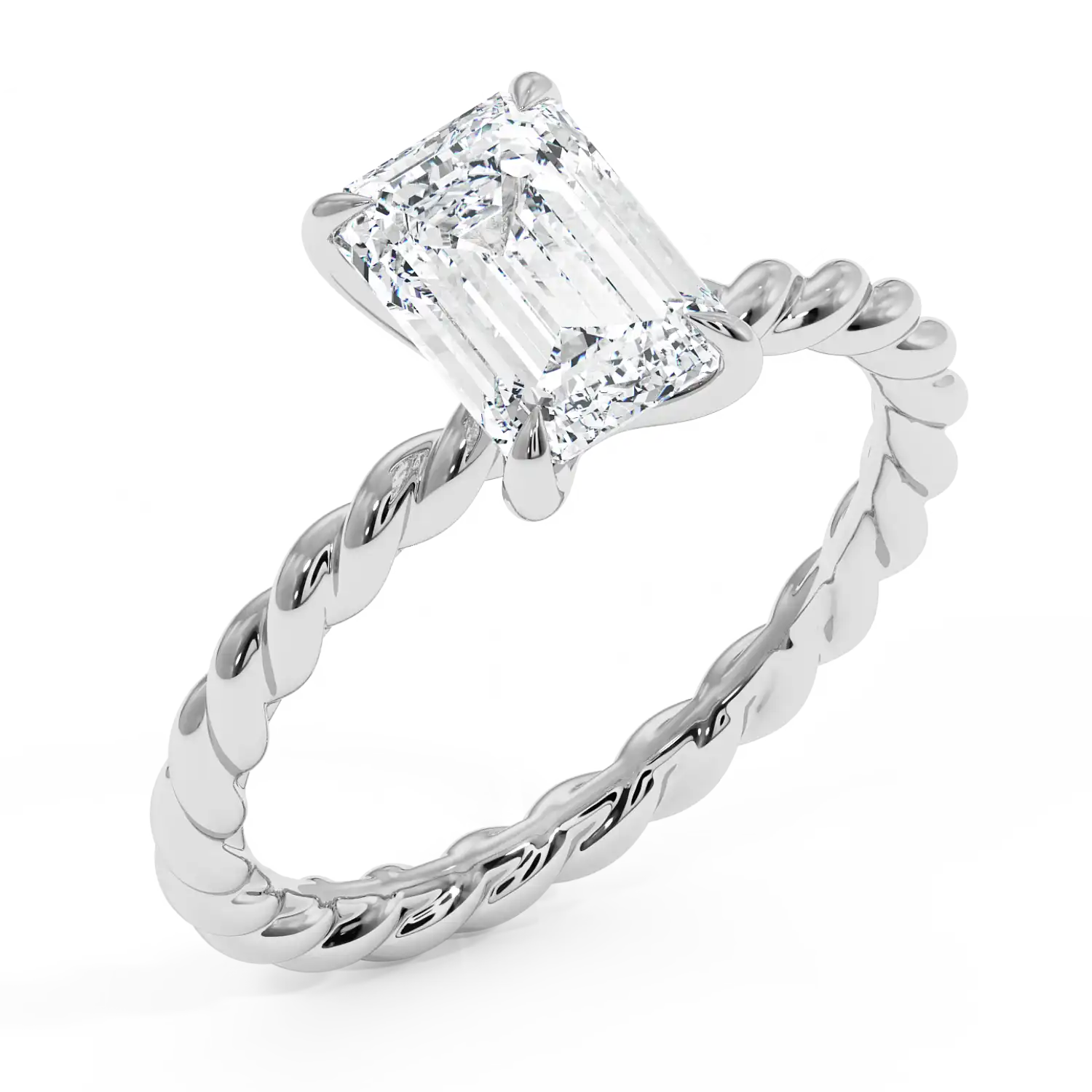 18K White Gold Noa Solitaire Engagement Ring