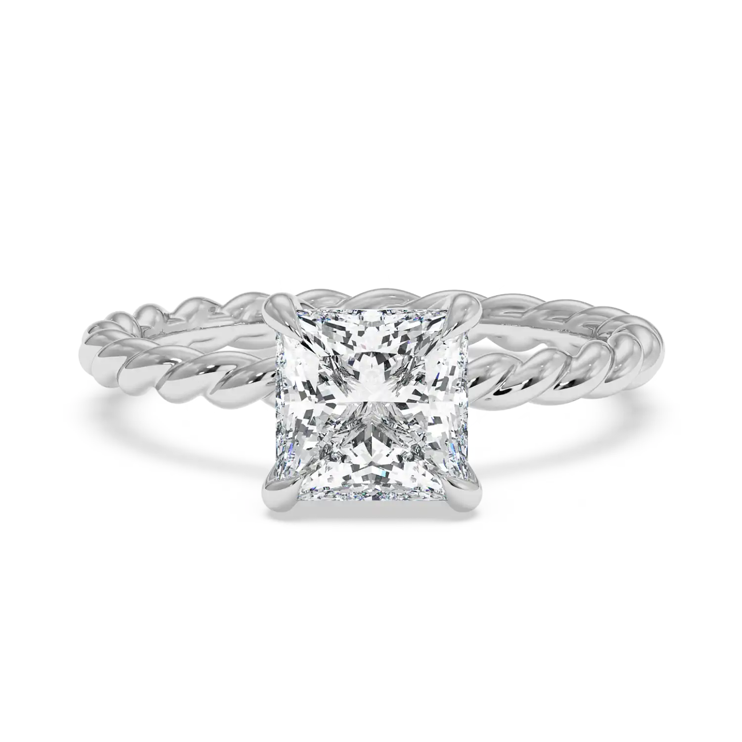 18K White Gold Noa Solitaire Engagement Ring