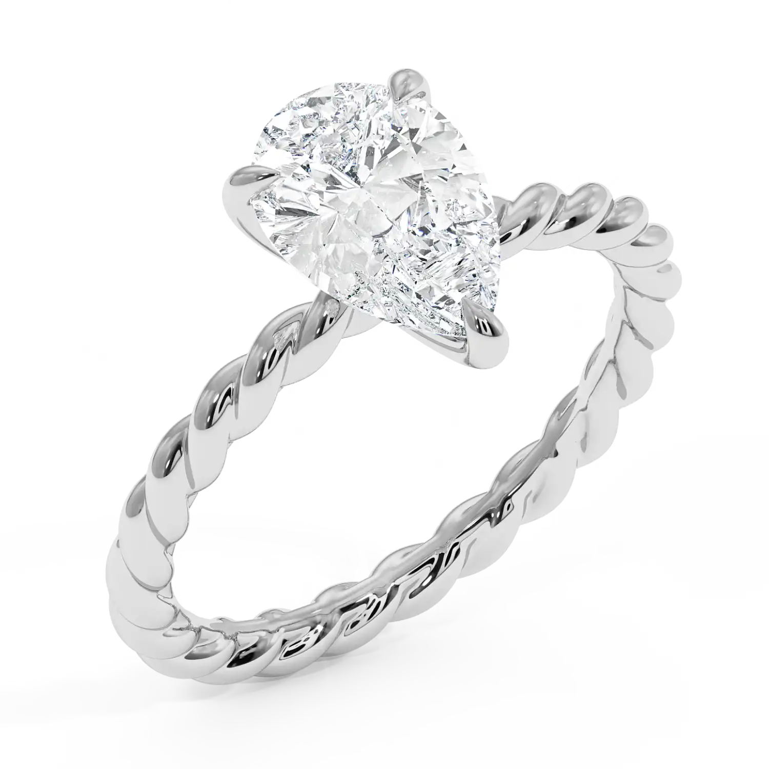 18K White Gold Noa Solitaire Engagement Ring