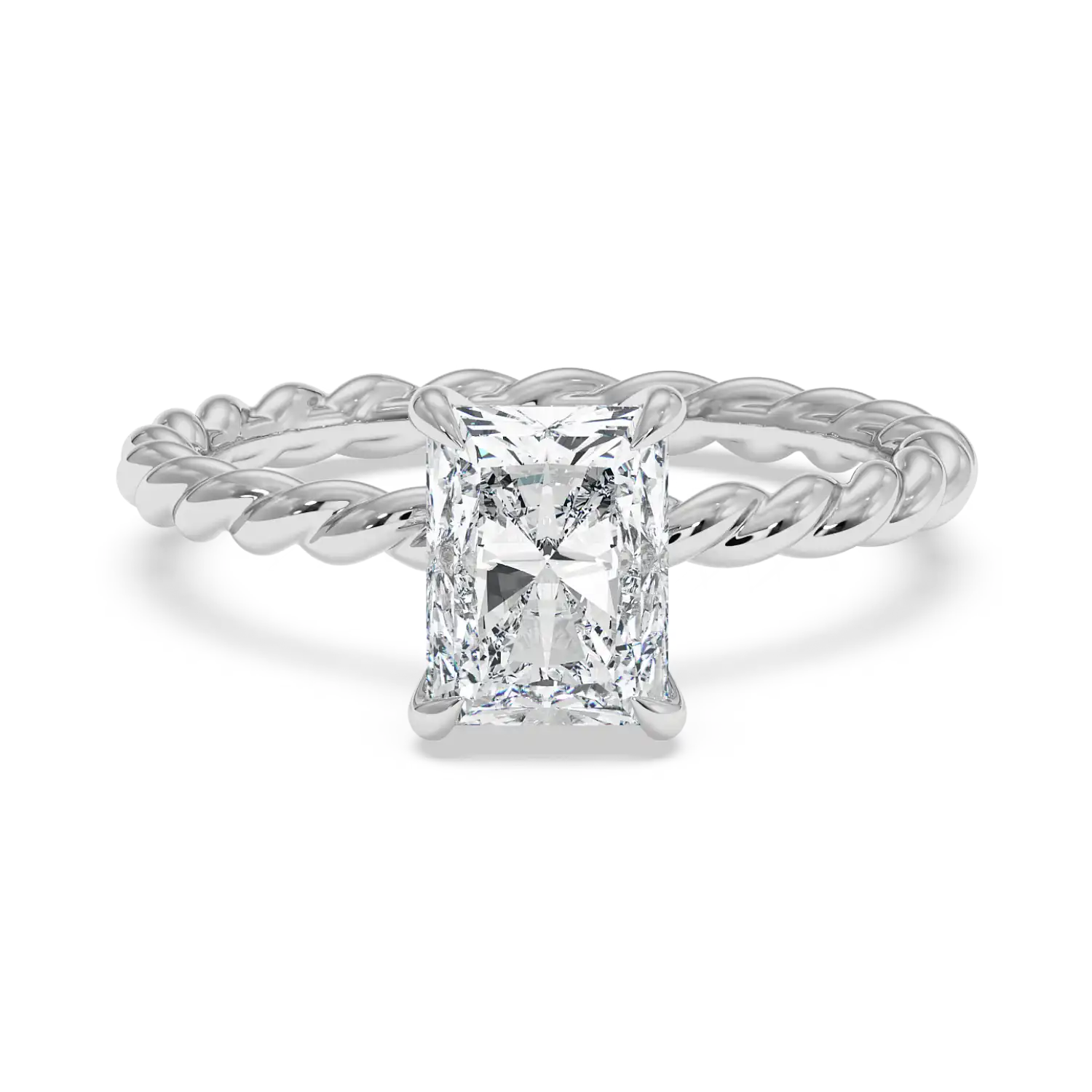 18K White Gold Noa Solitaire Engagement Ring