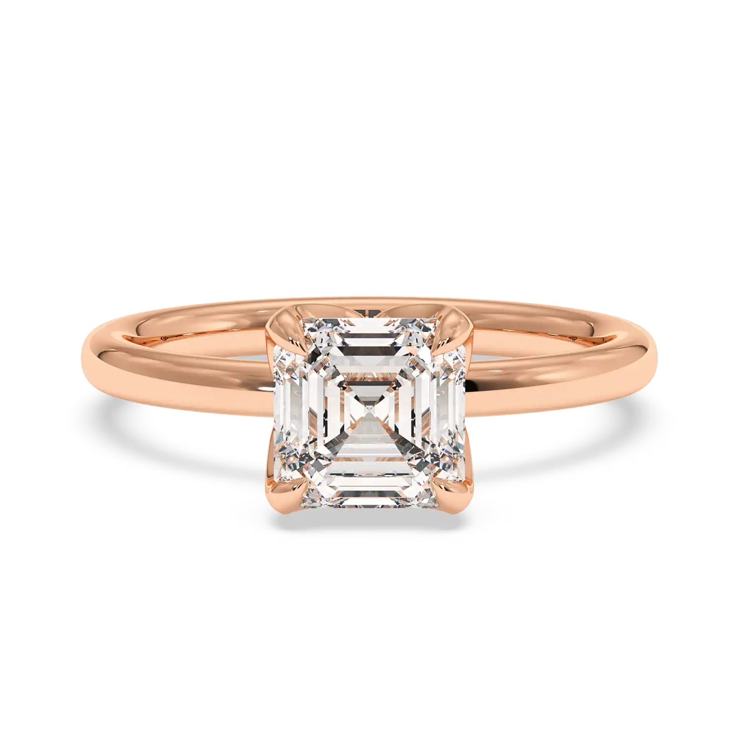 18K Rose Gold Uma Solitaire Engagement Ring