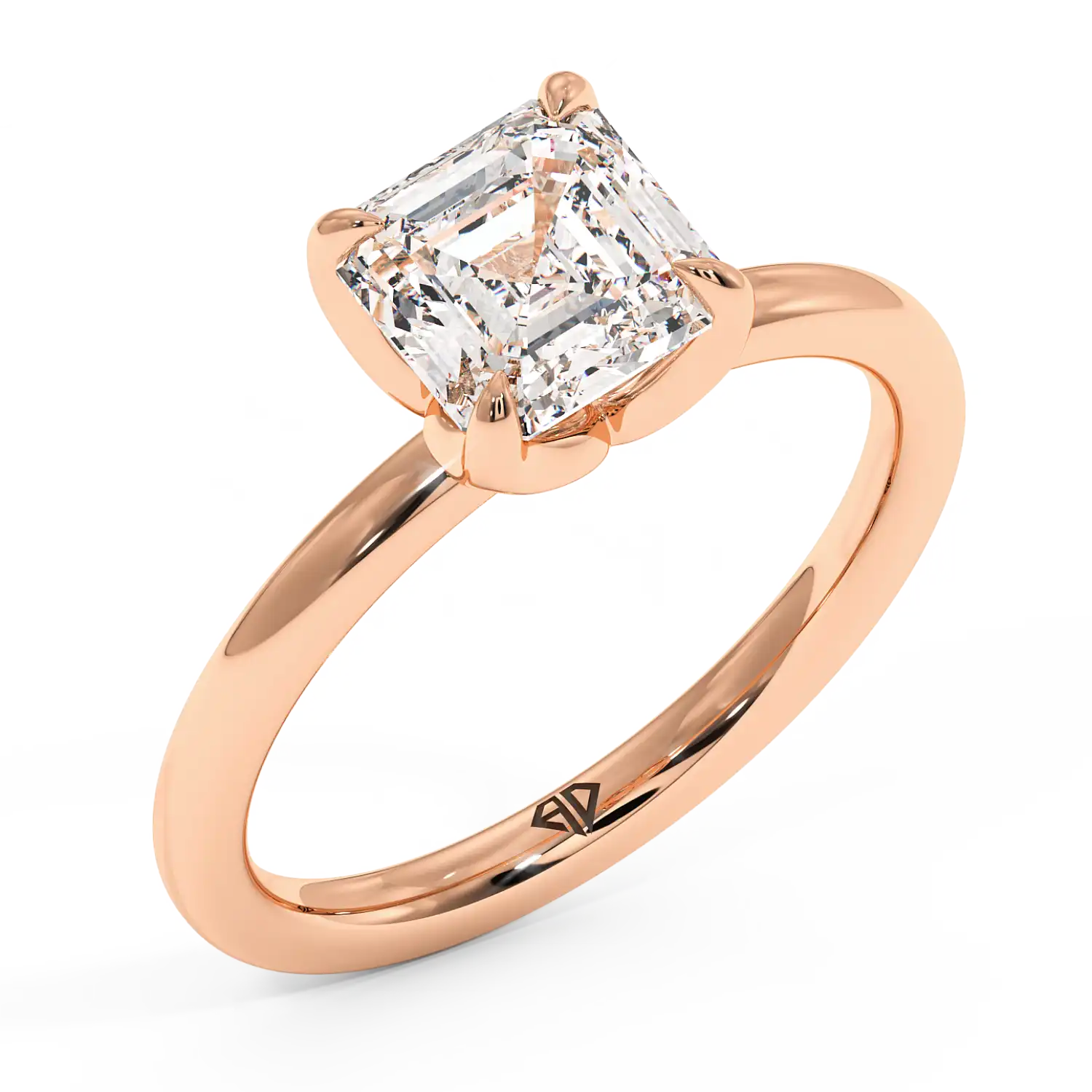 18K Rose Gold Uma Solitaire Engagement Ring