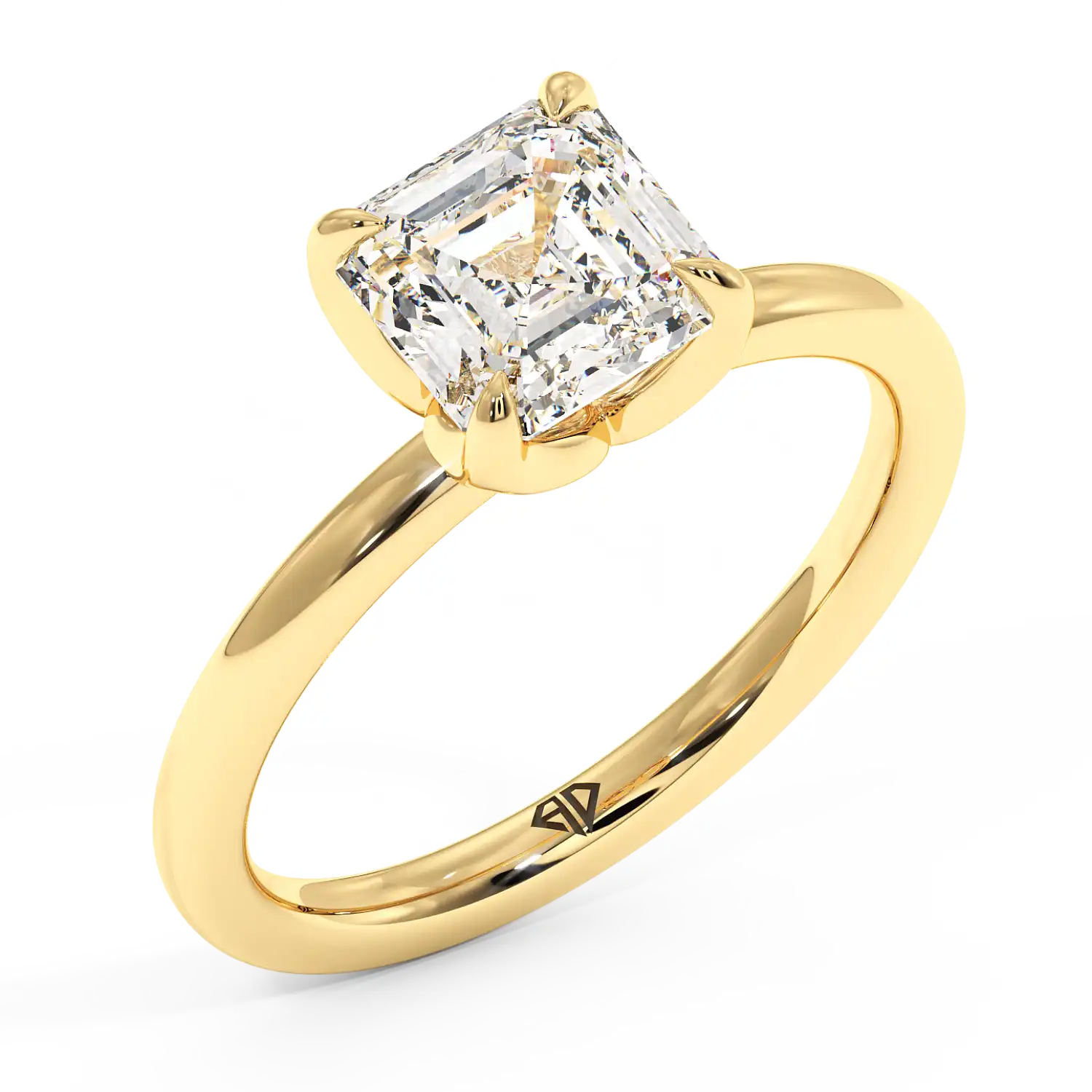 18K Yellow Gold Uma Solitaire Engagement Ring