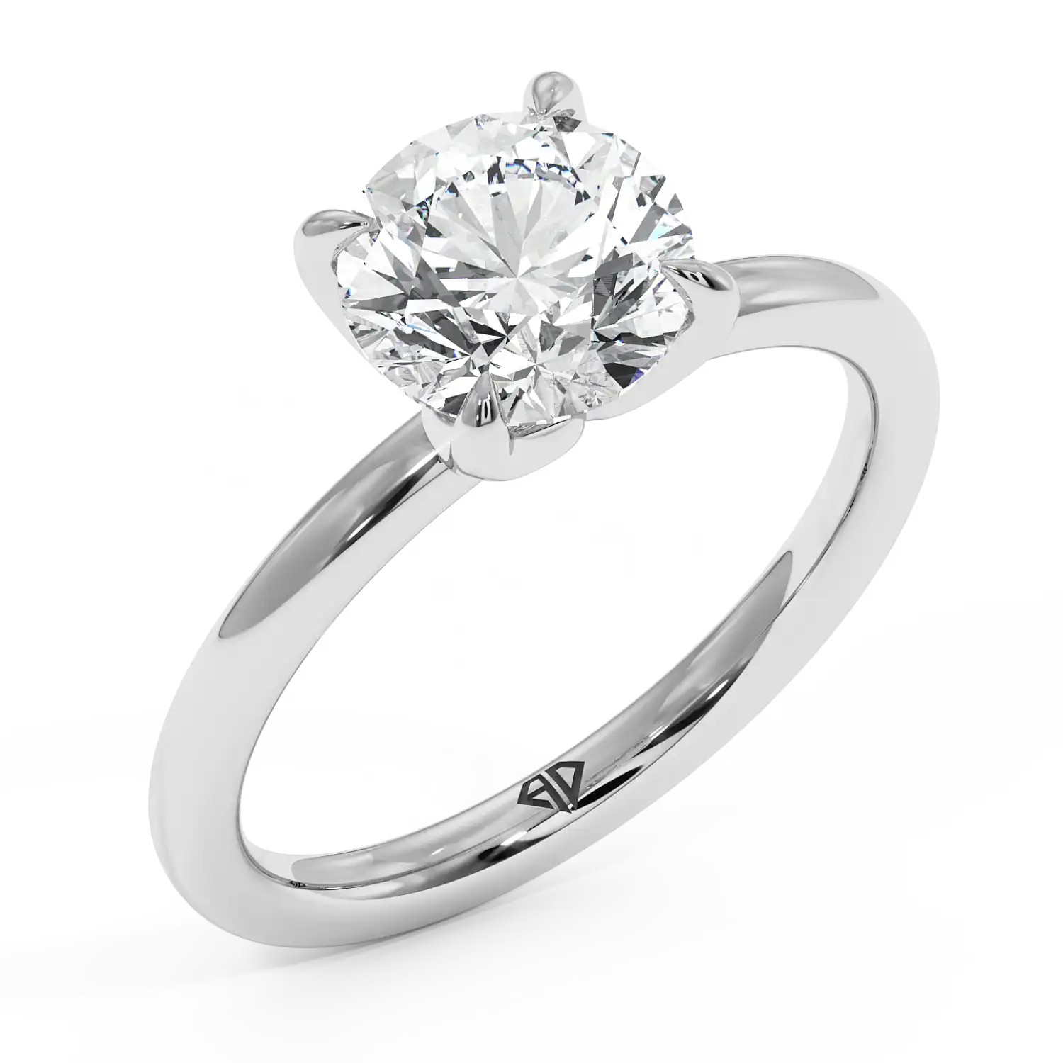 18K White Gold Uma Solitaire Engagement Ring