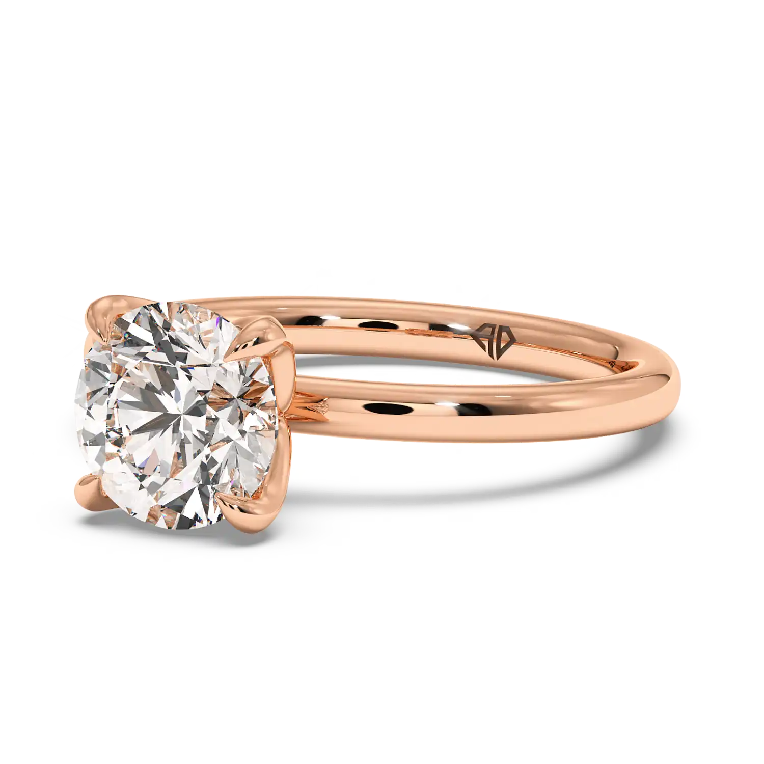 18K Rose Gold Uma Solitaire Engagement Ring