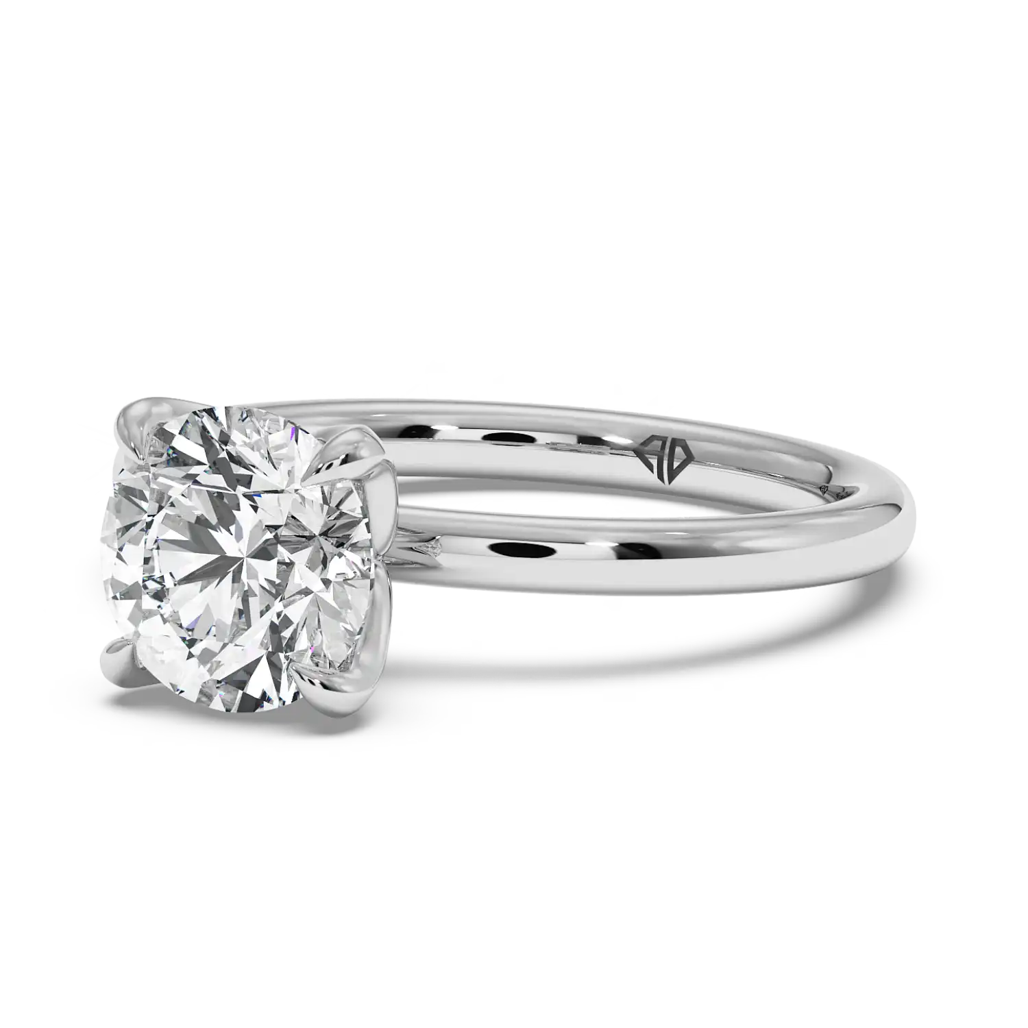 18K White Gold Uma Solitaire Engagement Ring