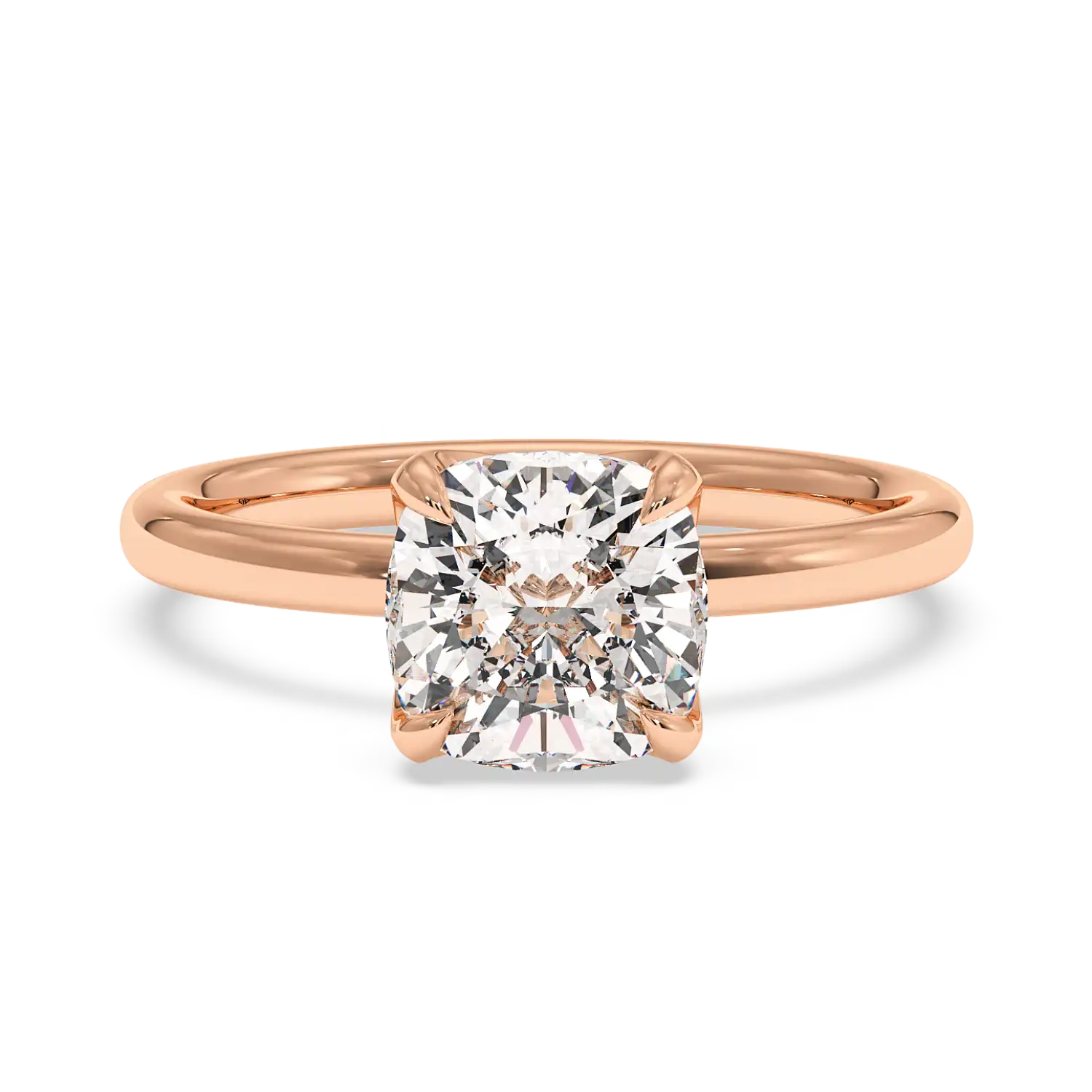 18K Rose Gold Uma Solitaire Engagement Ring