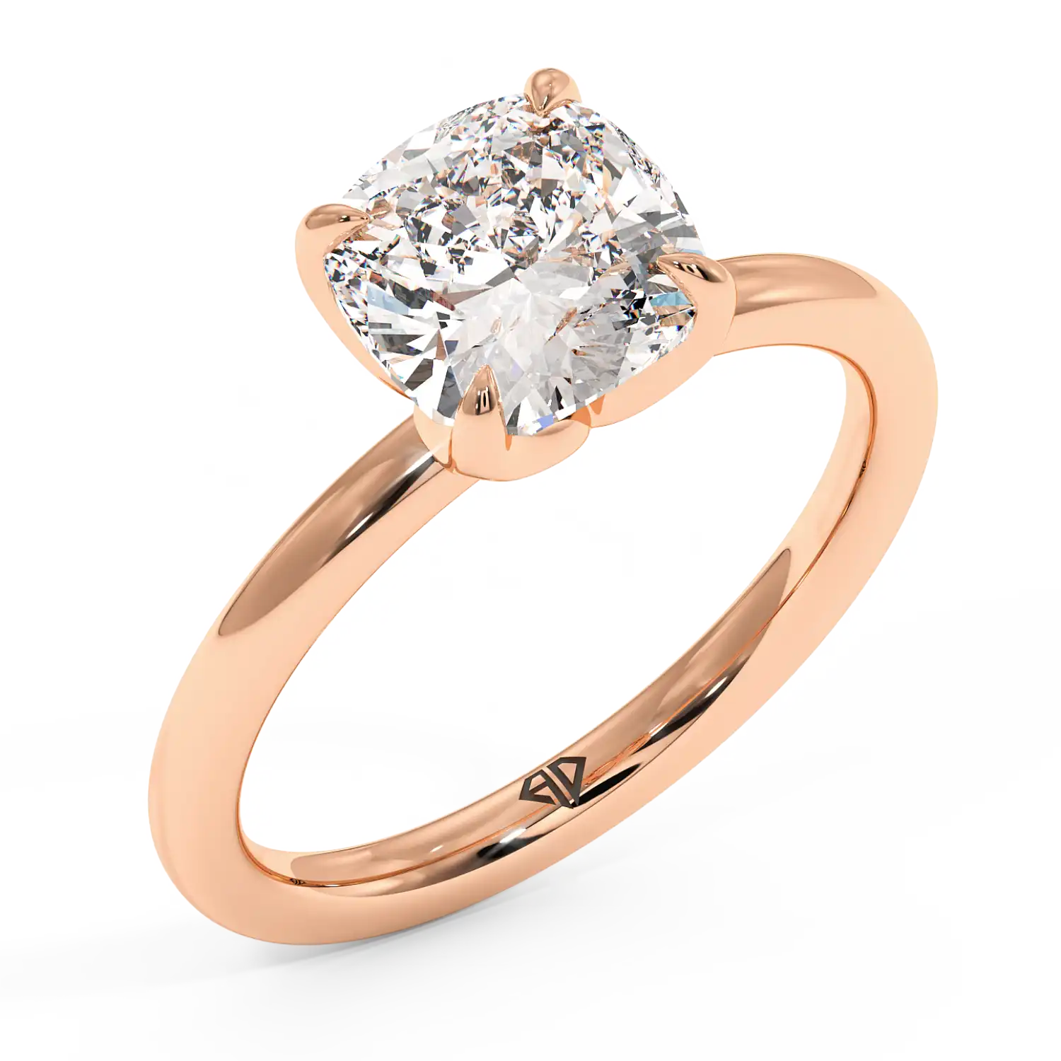 18K Rose Gold Uma Solitaire Engagement Ring