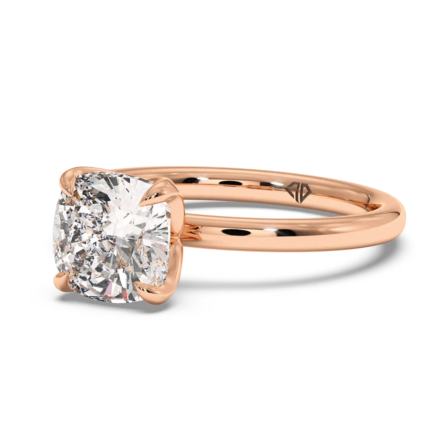 18K Rose Gold Uma Solitaire Engagement Ring