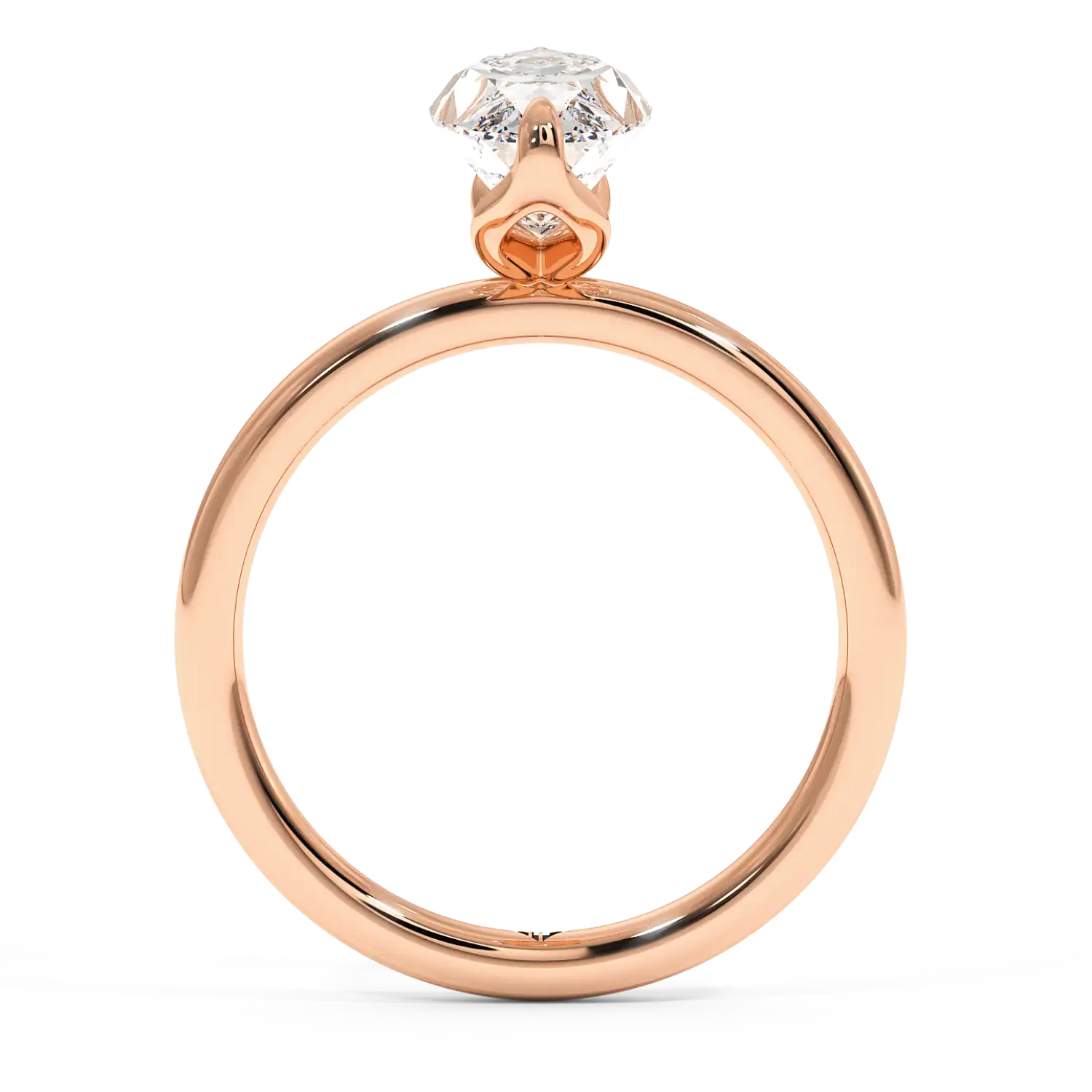 18K Rose Gold Uma Solitaire Engagement Ring