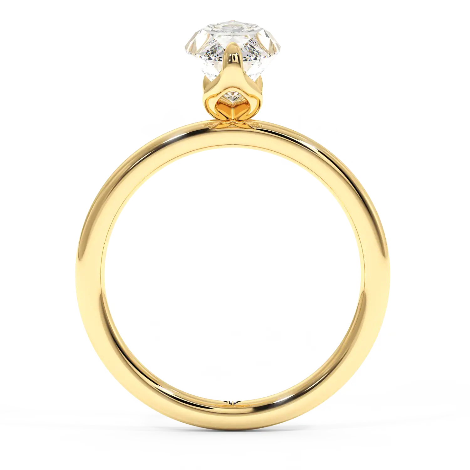 18K Yellow Gold Uma Solitaire Engagement Ring