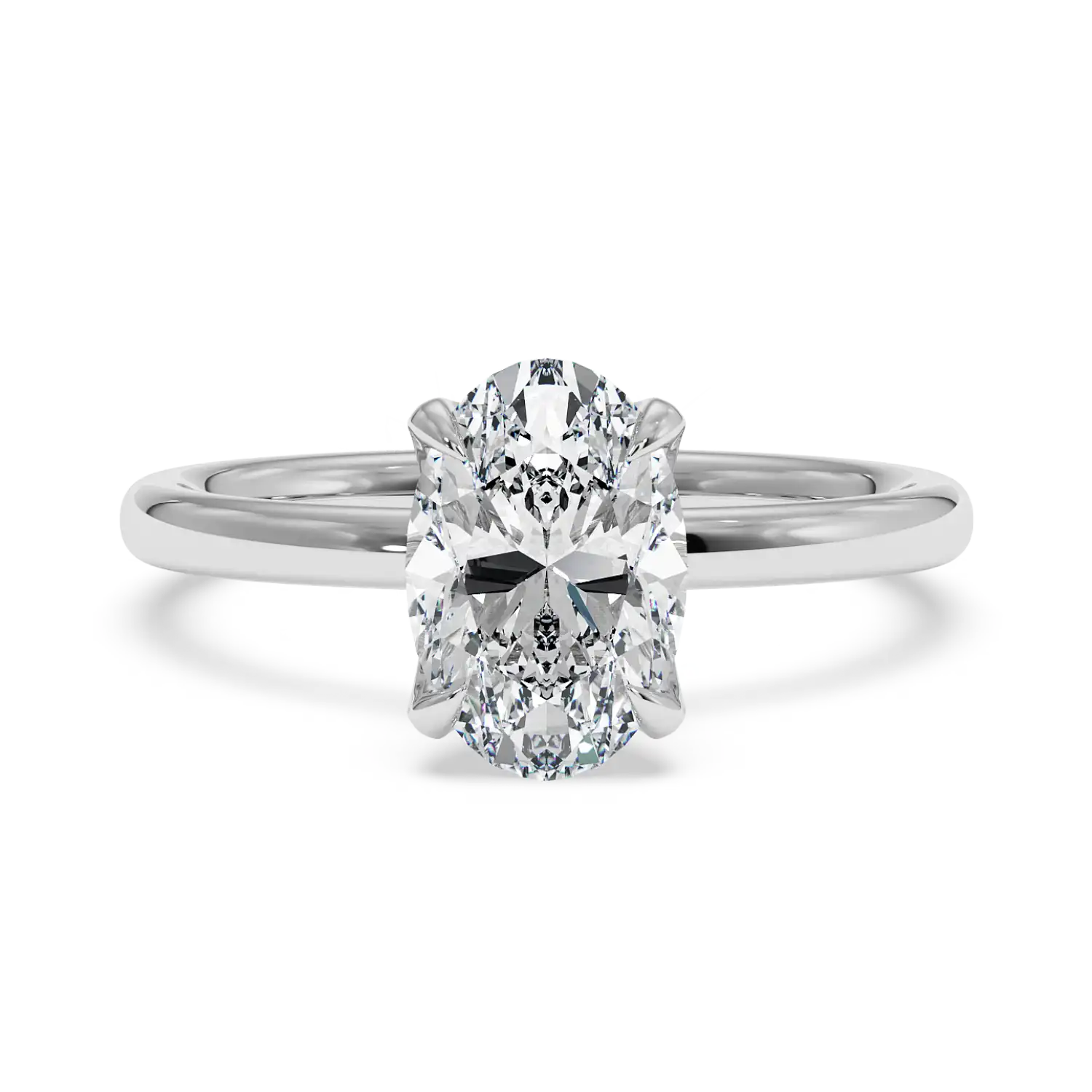 18K White Gold Uma Solitaire Engagement Ring