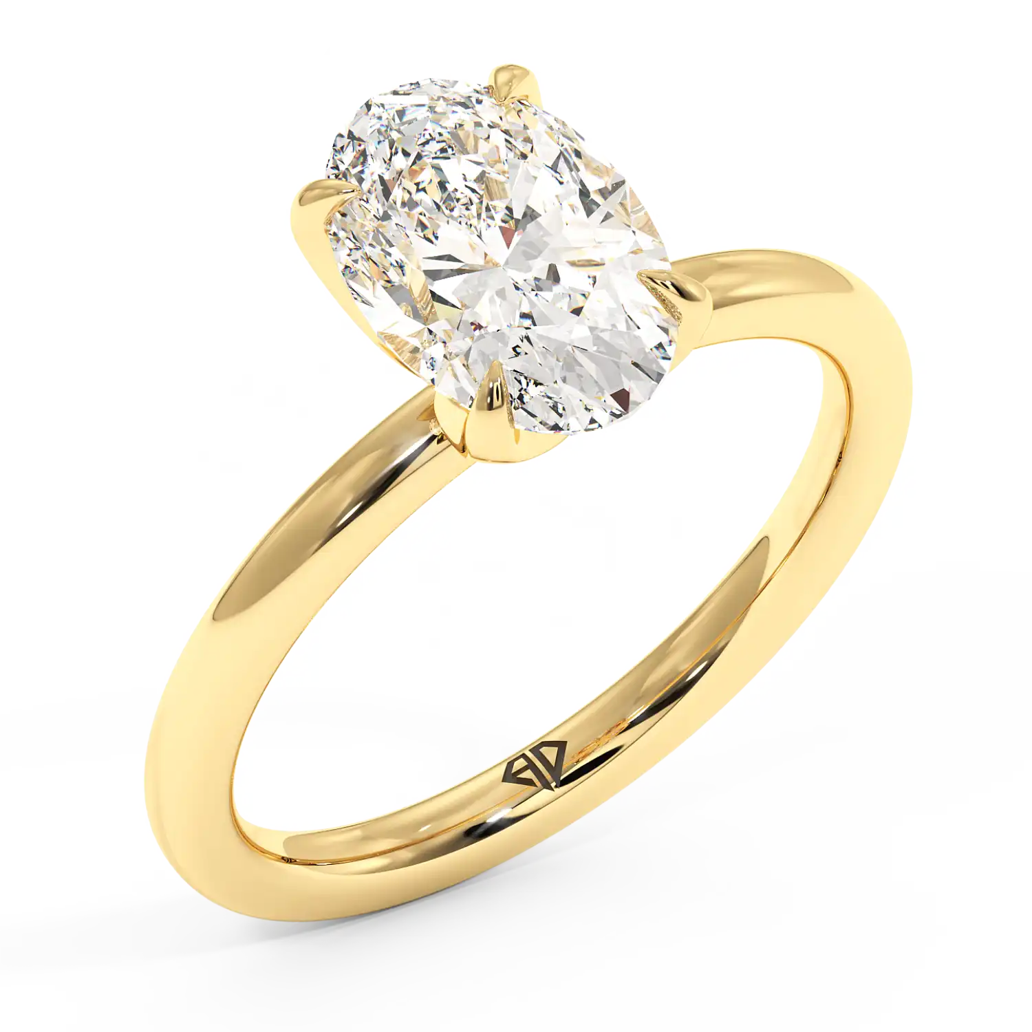 18K Yellow Gold Uma Solitaire Engagement Ring