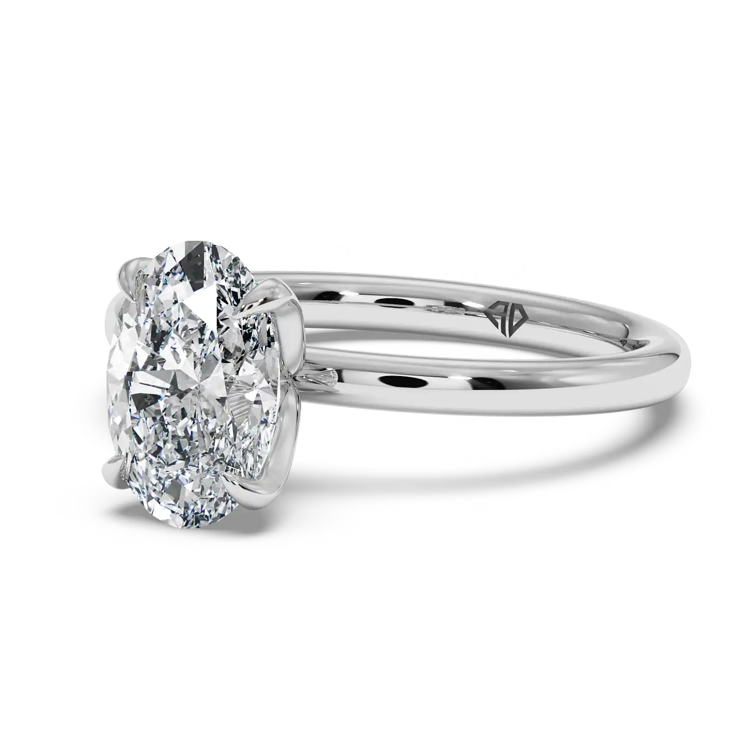 18K White Gold Uma Solitaire Engagement Ring