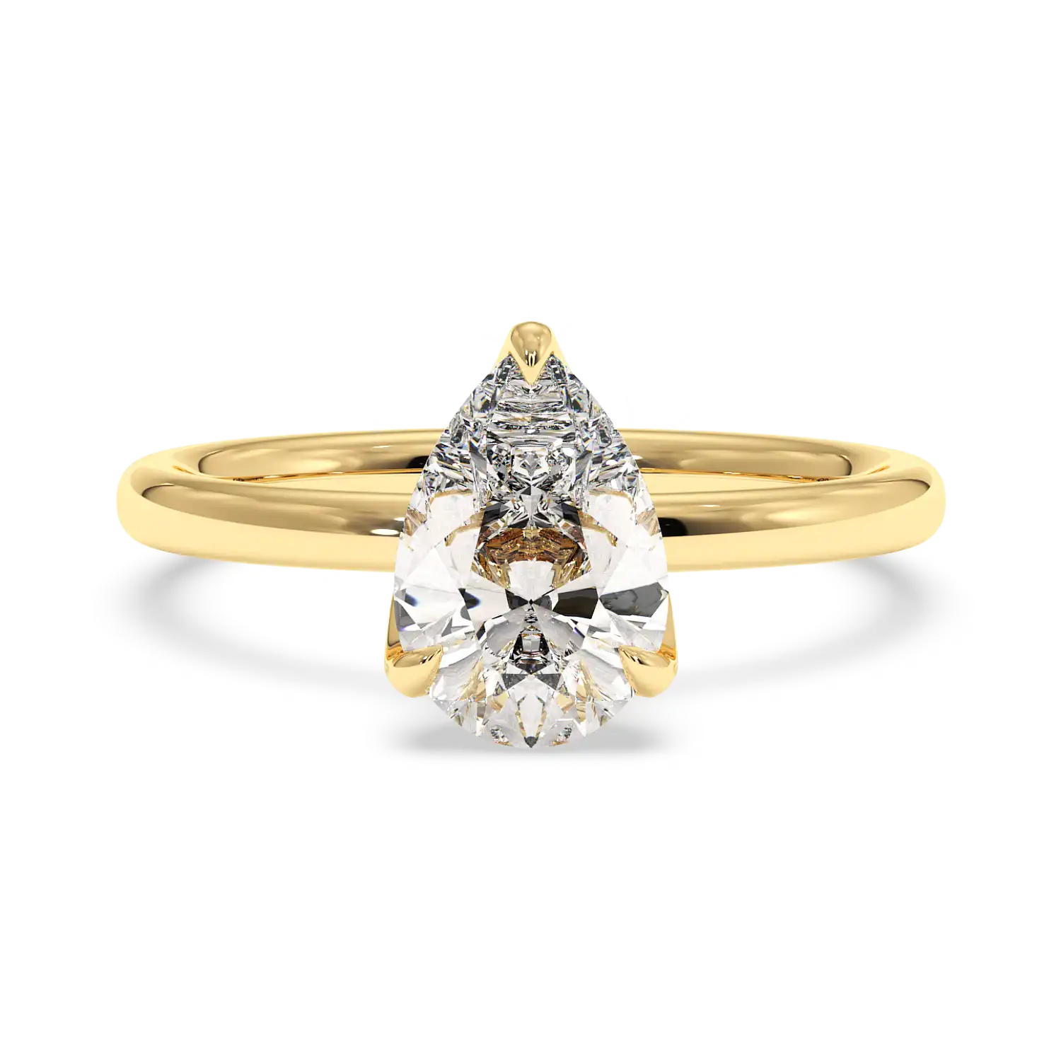 18K Yellow Gold Uma Solitaire Engagement Ring